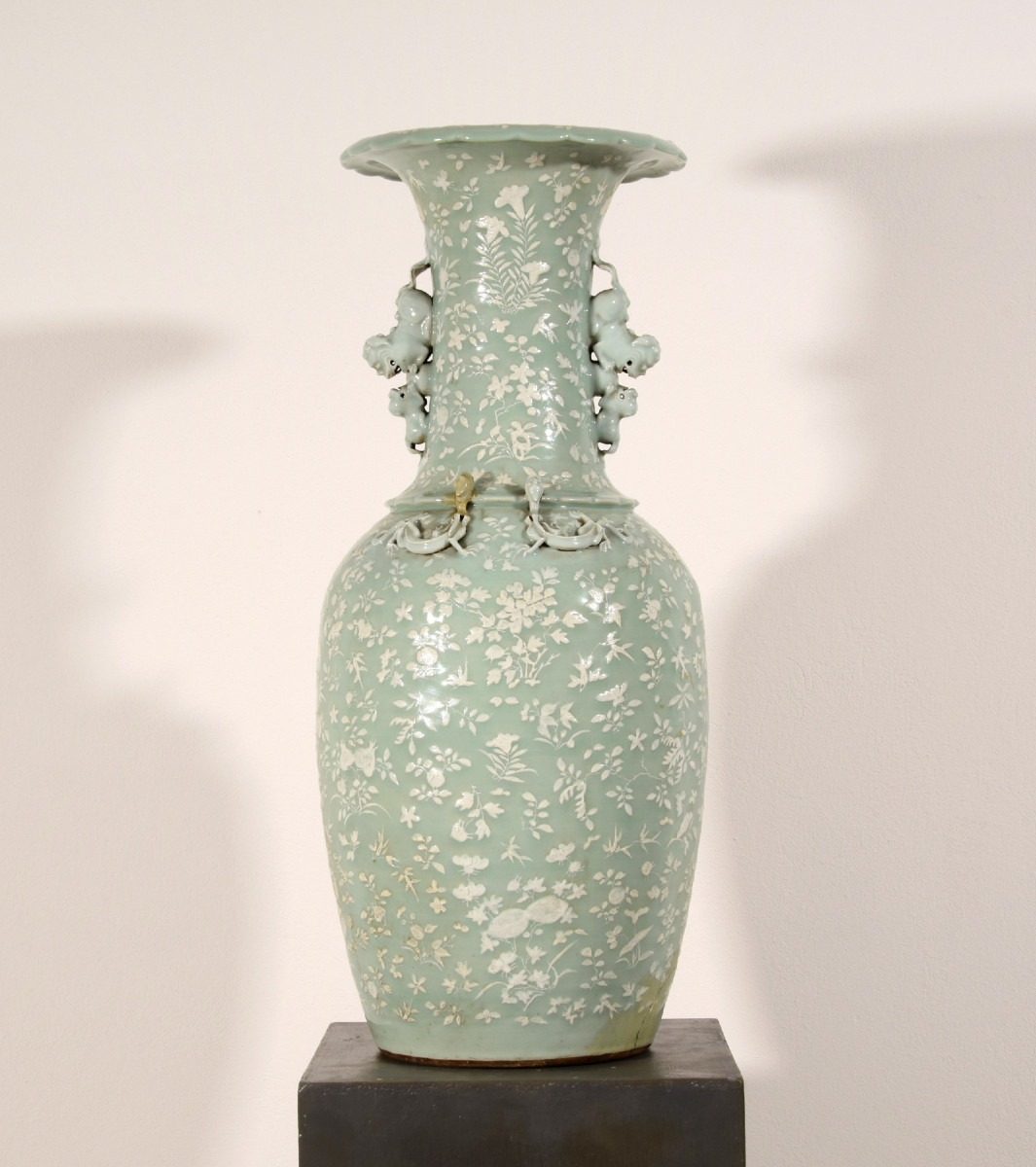Grande vaso in porcellana Celadon, Cina, XIX secolo