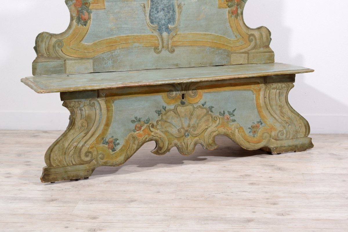 Panca in legno laccato, Veneto, prima metà del XVIII secolo-photo-4