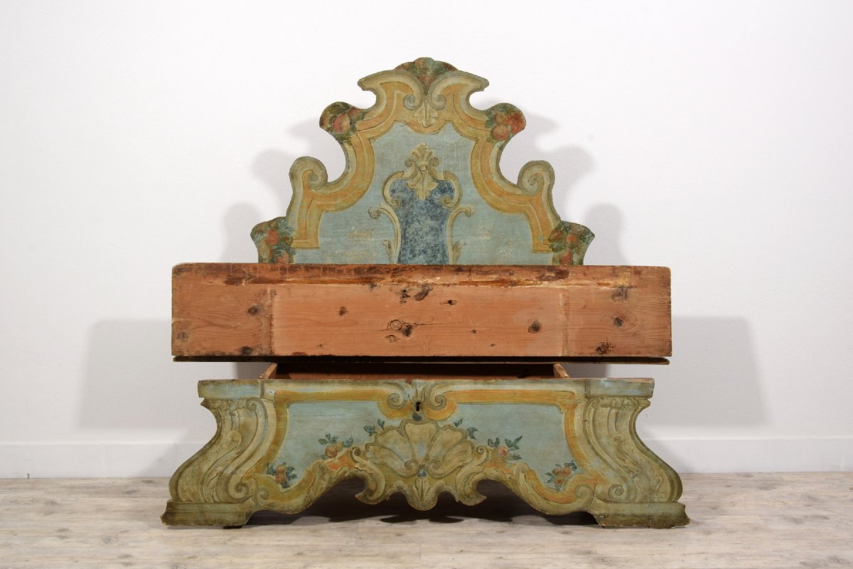 Panca in legno laccato, Veneto, prima metà del XVIII secolo-photo-5