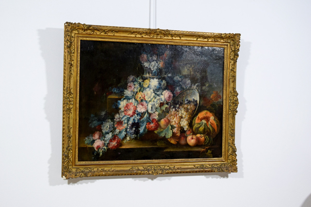Michele Antonio Rapos (Torino 1733-1819), Natura morta di fiori e frutta -photo-3