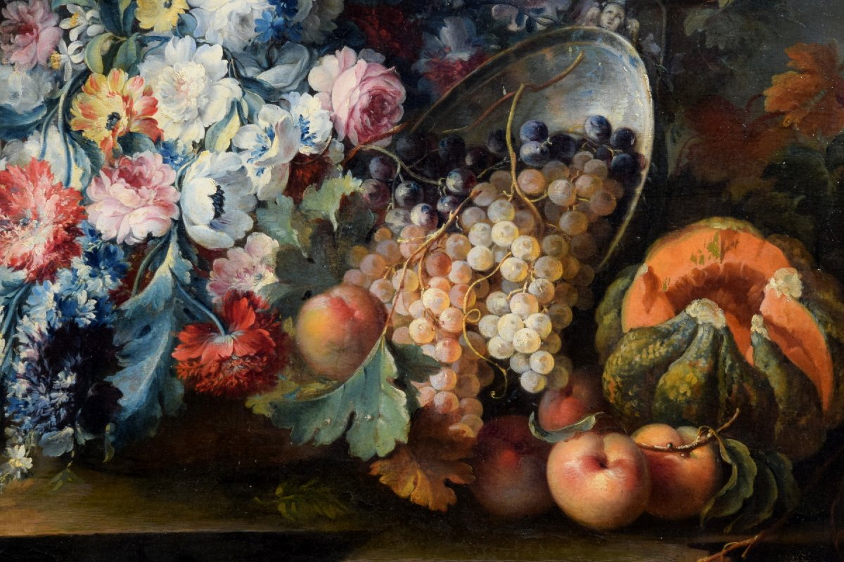 Michele Antonio Rapos (Torino 1733-1819), Natura morta di fiori e frutta -photo-5