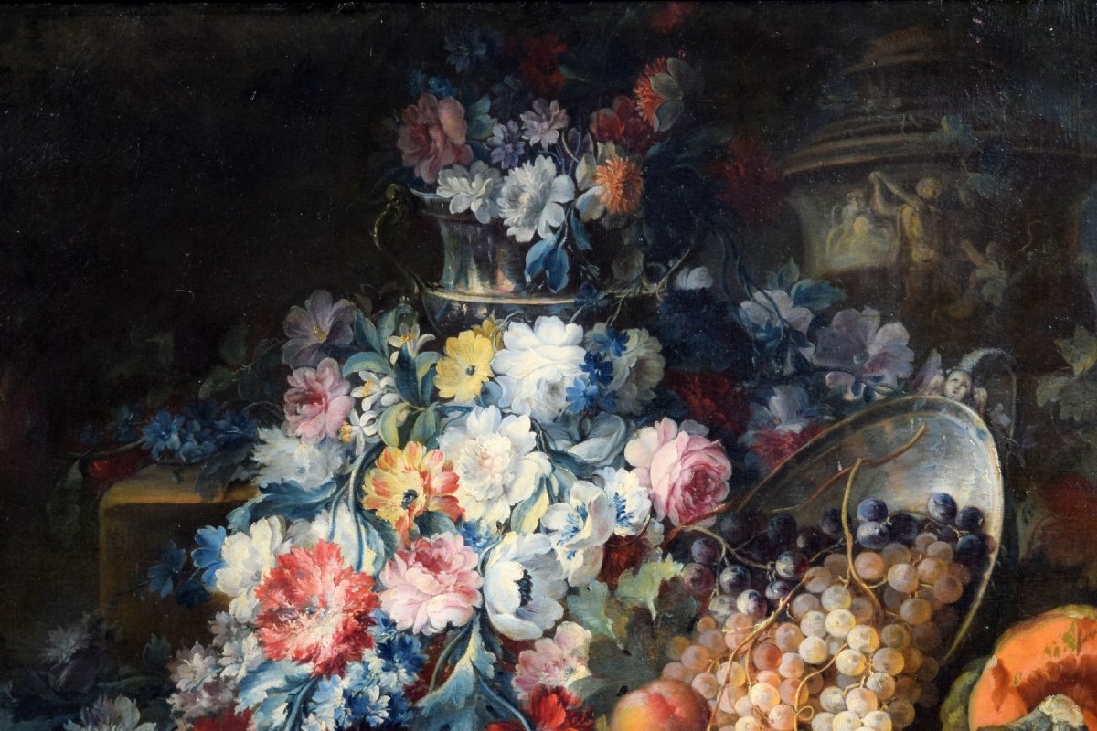 Michele Antonio Rapos (Torino 1733-1819), Natura morta di fiori e frutta -photo-7