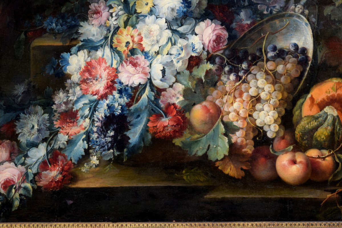 Michele Antonio Rapos (Torino 1733-1819), Natura morta di fiori e frutta -photo-8