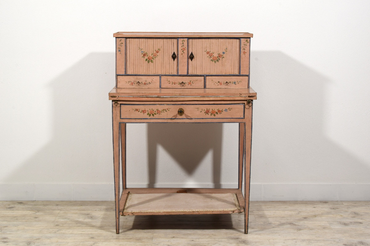 Bonheur du jour in legno laccato, Genova, fine XVIII secolo-photo-2