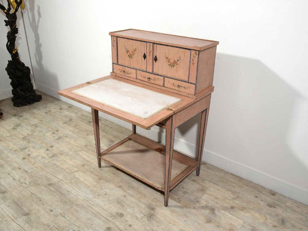 Bonheur du jour in legno laccato, Genova, fine XVIII secolo-photo-5