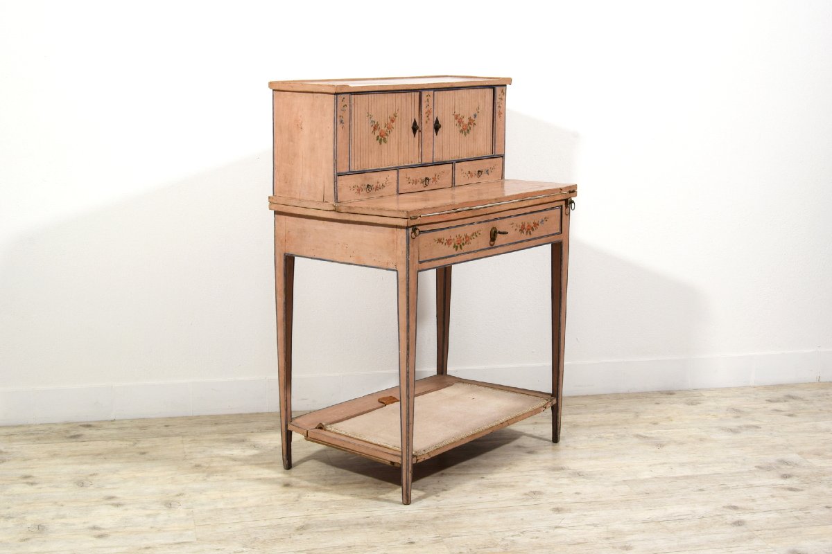 Bonheur du jour in legno laccato, Genova, fine XVIII secolo-photo-7