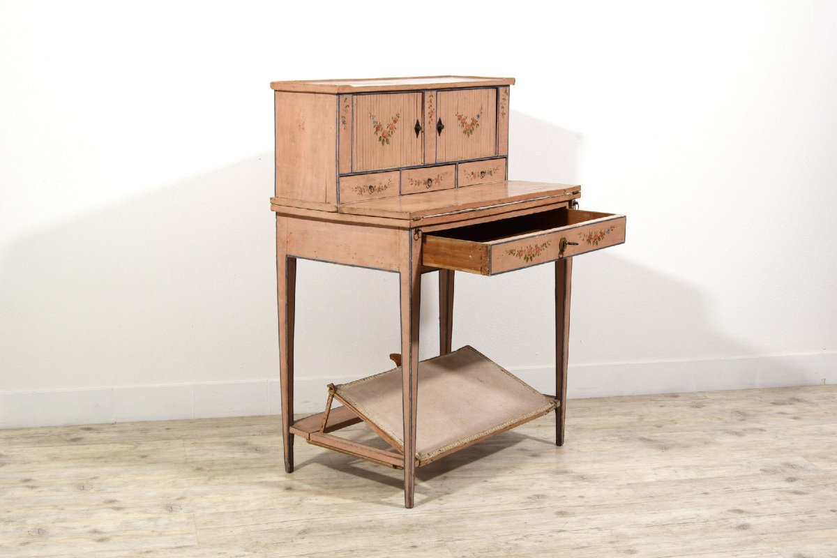 Bonheur du jour in legno laccato, Genova, fine XVIII secolo-photo-8