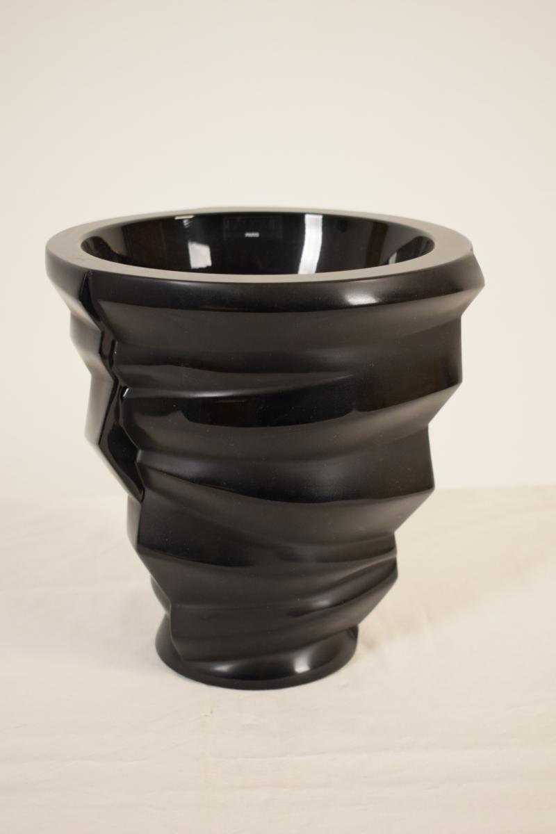  Vaso in cristallo nero Dixie Black Collection, Lalique, Francia, XXI secolo-photo-2