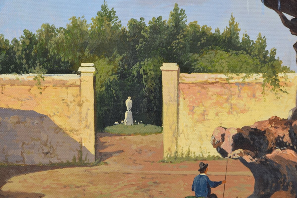 Veduta del foro Boario con la fontana di Bizzaccheri e il tempio di Vesta, XIX secolo-photo-4