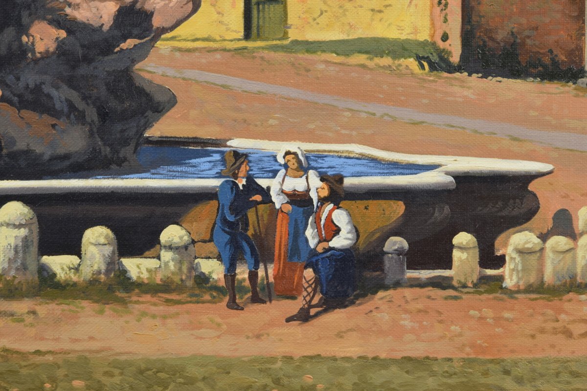 Veduta del foro Boario con la fontana di Bizzaccheri e il tempio di Vesta, XIX secolo-photo-5