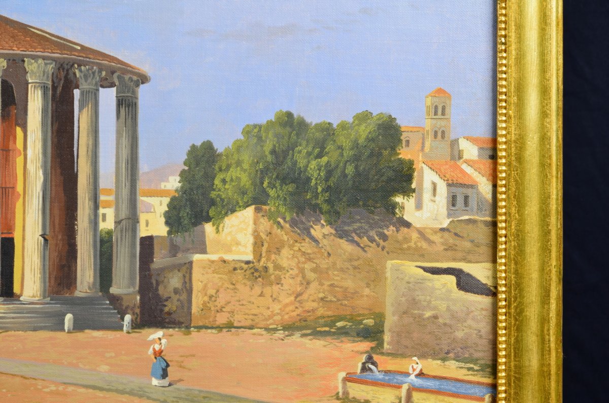 Veduta del foro Boario con la fontana di Bizzaccheri e il tempio di Vesta, XIX secolo-photo-7