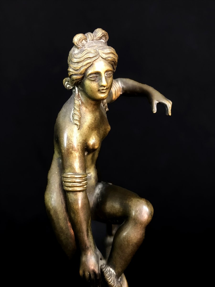 Sculpture En Bronze Représentant Vénus Qui Enlève Son Santal, Italie, Fin XVIII Siècle-photo-1