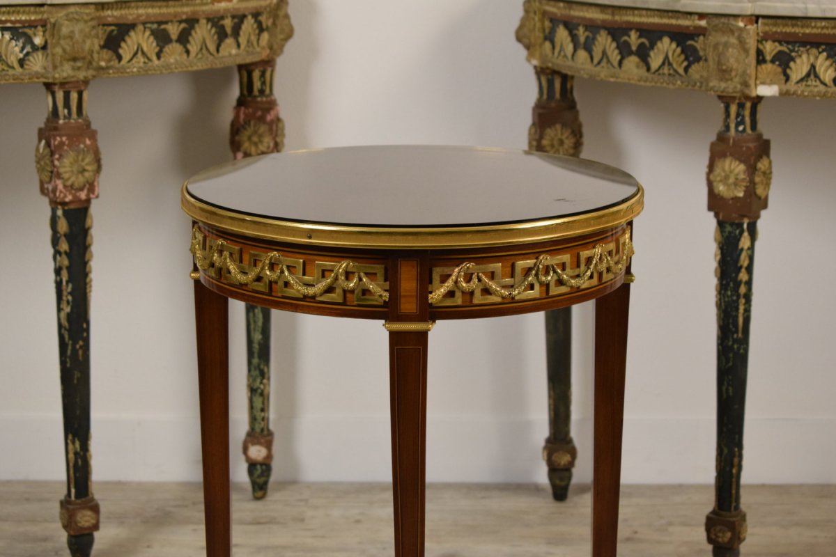  Élégante Table Basse De Centre-ville, France Fin XIXe Siècle, Style Louis XVI-photo-3