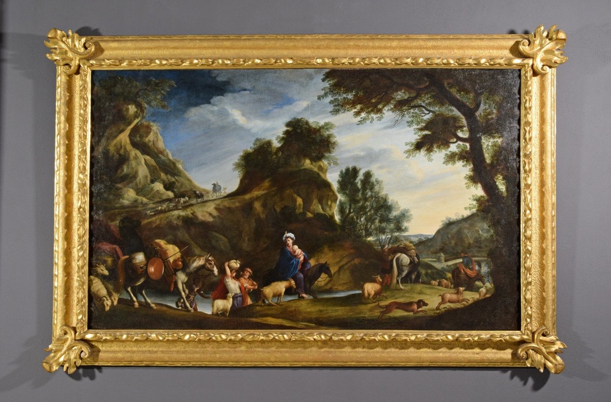 Pier Francesco Cittadini, Giacobbe e la sua famiglia si recano in Egitto, XVII secolo-photo-3