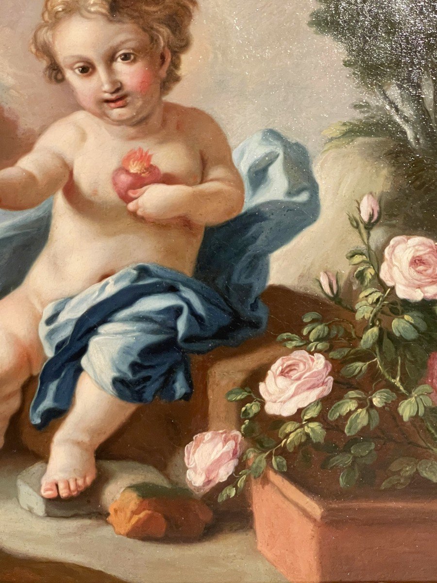 Pietro Bardellino (italie Naples, 1732 - 1806), Attr., Le Sacré Cœur De L’enfant Jésus-photo-2