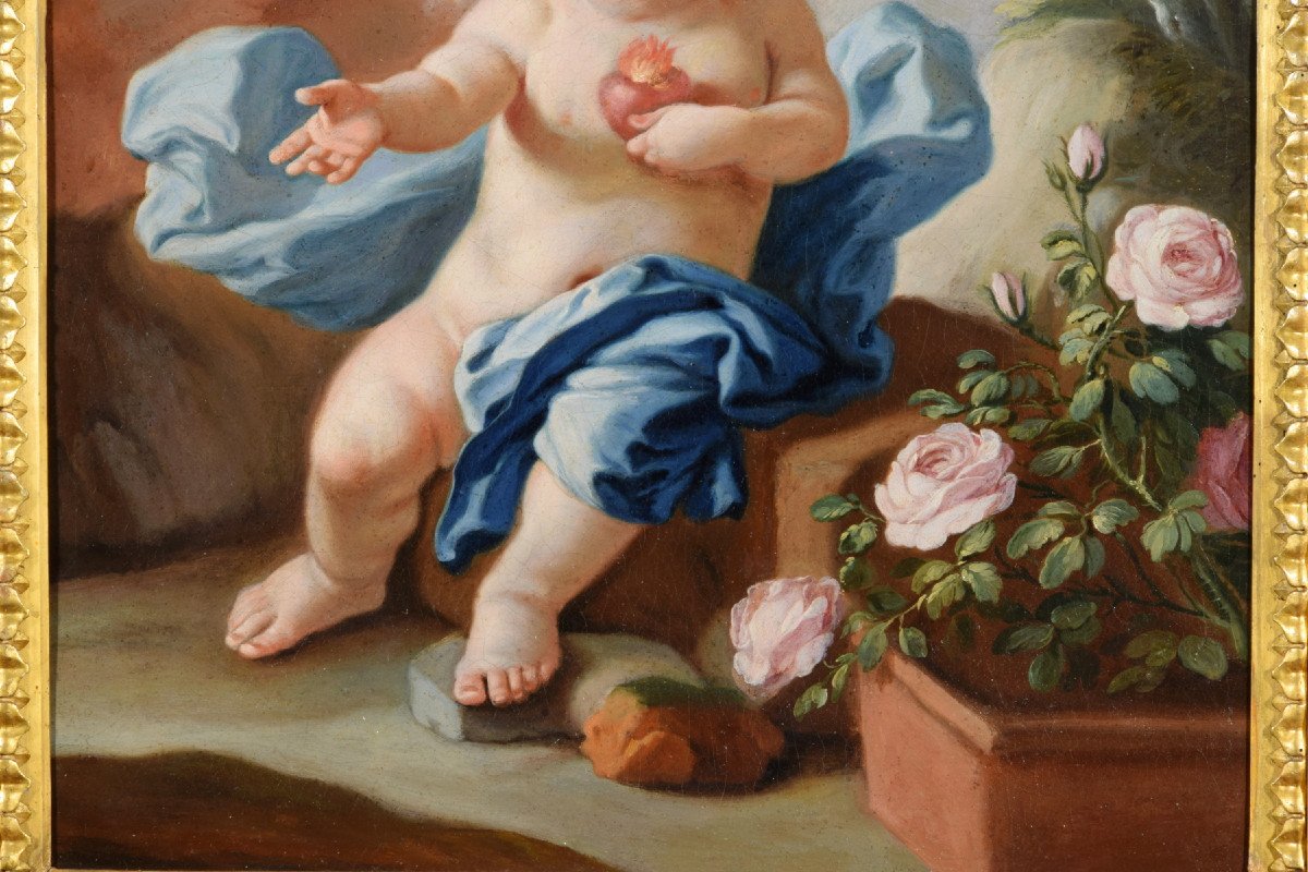Pietro Bardellino (italie Naples, 1732 - 1806), Attr., Le Sacré Cœur De L’enfant Jésus-photo-7