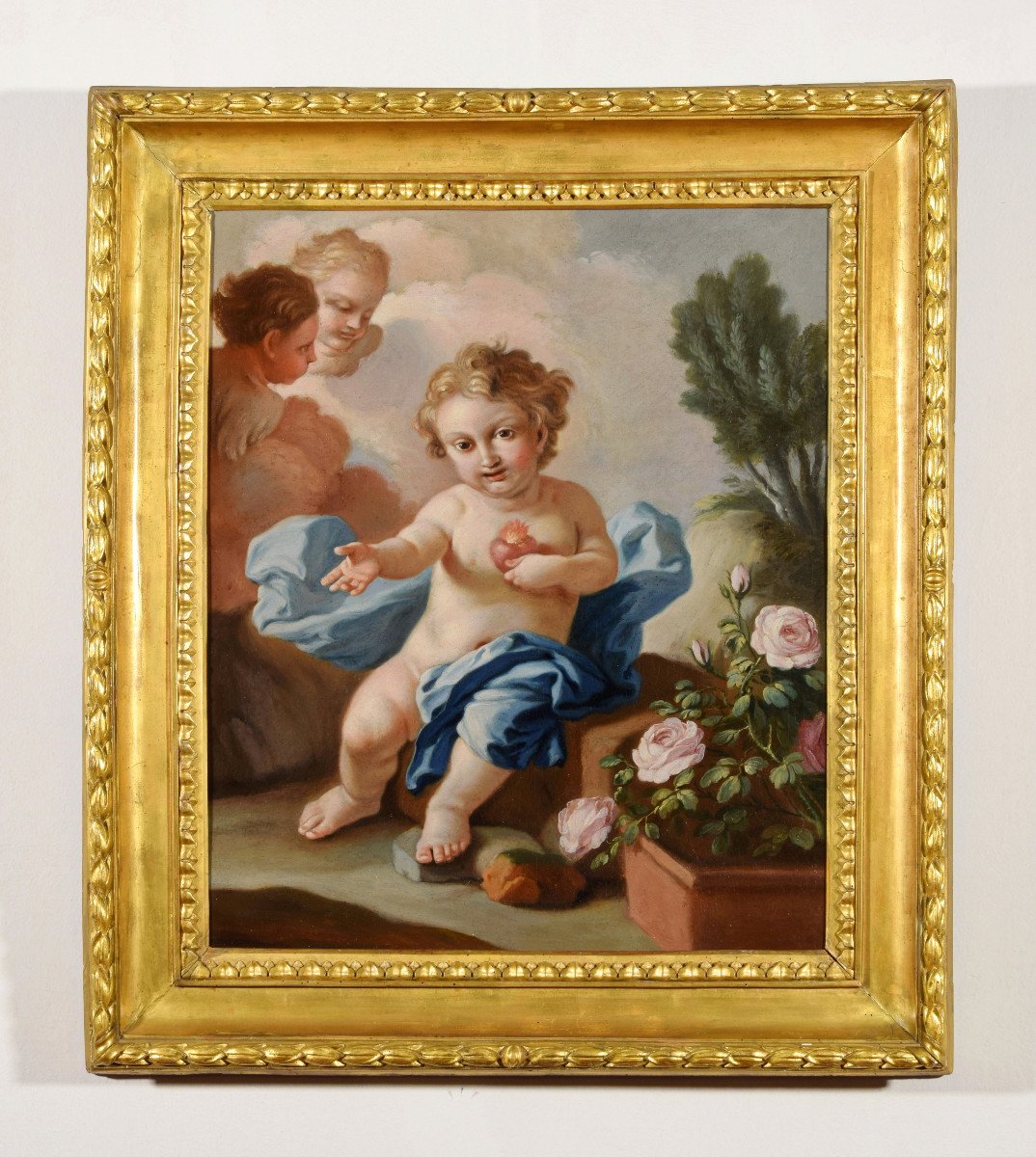 Pietro Bardellino (italie Naples, 1732 - 1806), Attr., Le Sacré Cœur De L’enfant Jésus