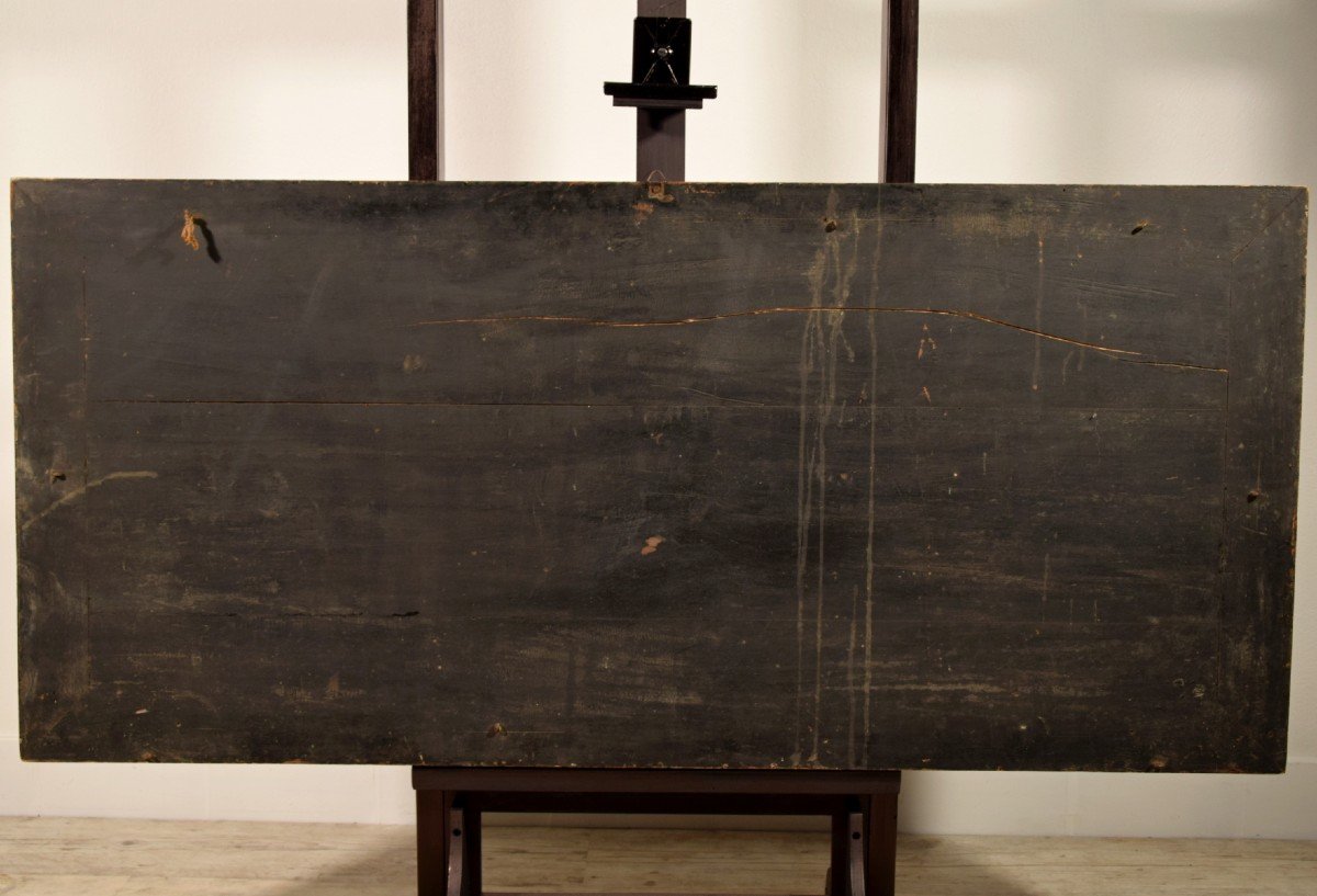 Peinture Huile Sur Table Avec Trompe L’œil Et Collage, Nord De L’italie, Milieu Du XIXe Siècle-photo-8