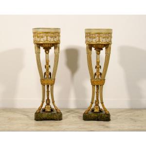 Coppia di gueridon neoclassici, Italia, fine XVIII secolo