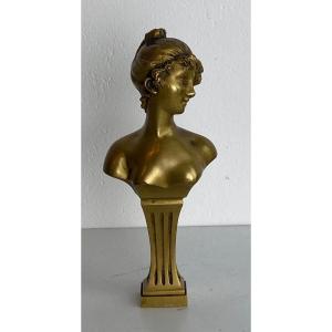 Wax Seal In Gilt Bronze 1900.