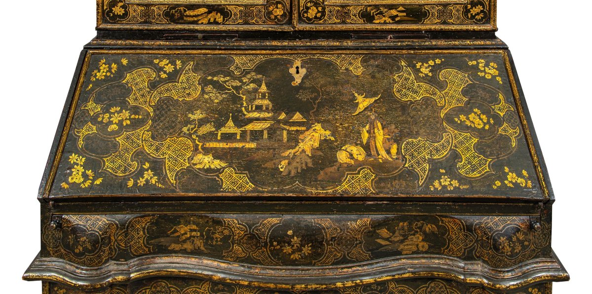 Trumeau a due corpi a chinoiserie, Venezia, secolo XVIII-photo-2