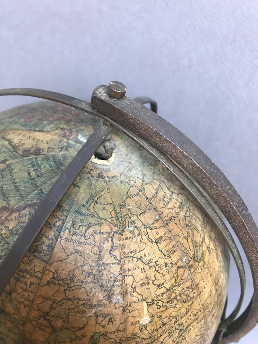 Globe Terrestre, Ludwig Julius Heymann, 19eme Siècle-photo-4