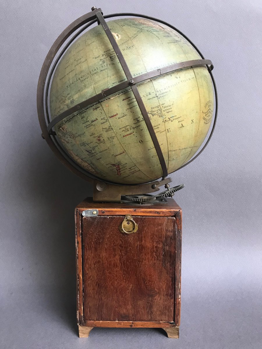 Globe Terrestre, Ludwig Julius Heymann, 19eme Siècle-photo-1