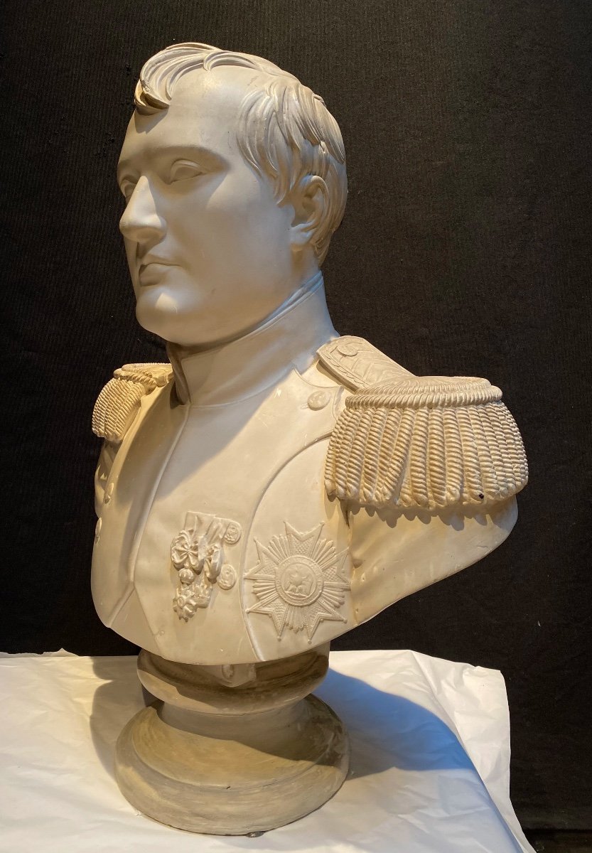 Buste en plâtre représentant Napoléon, XIXe siècle-photo-5
