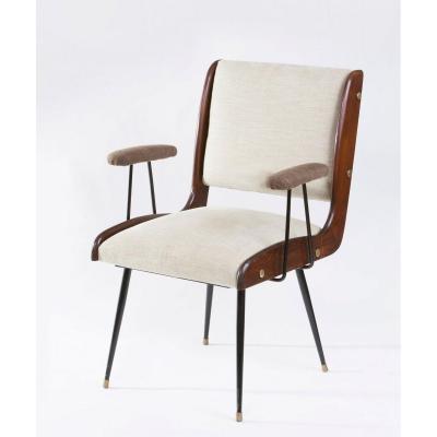 Paire De Fauteuils Italiens Design 1960