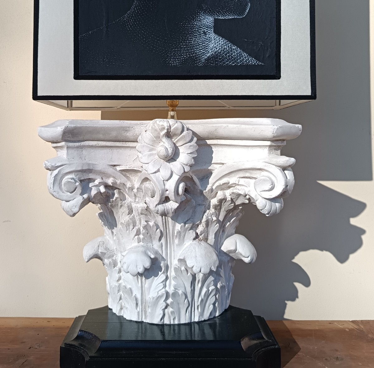 Lampada capitello in gesso 1920-photo-1