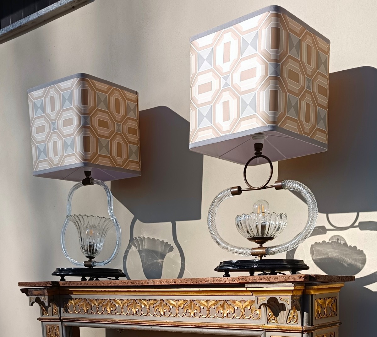 2 lampade in vetro di Murano 1930–1940-photo-1
