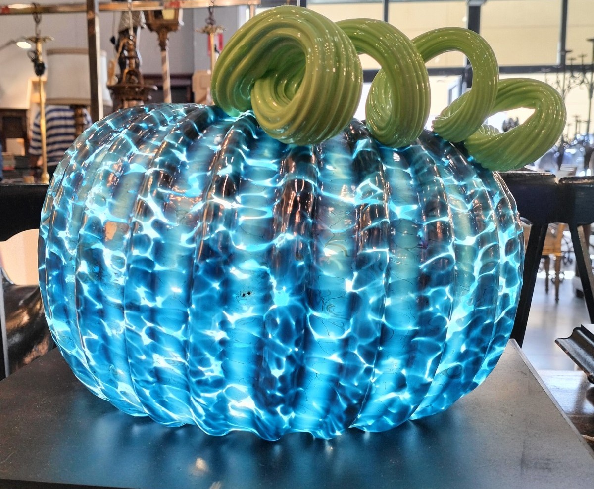 Coppia di Lampade vetro Murano “Le Zucche” – Inizio XX secolo-photo-2