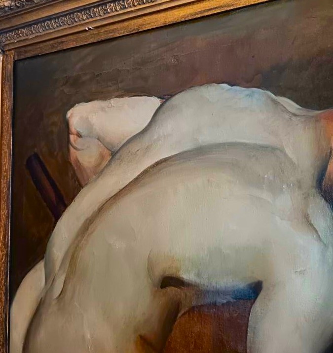 Uomo nudo che lavora – Olio su carta applicata su tela, 1880-photo-4