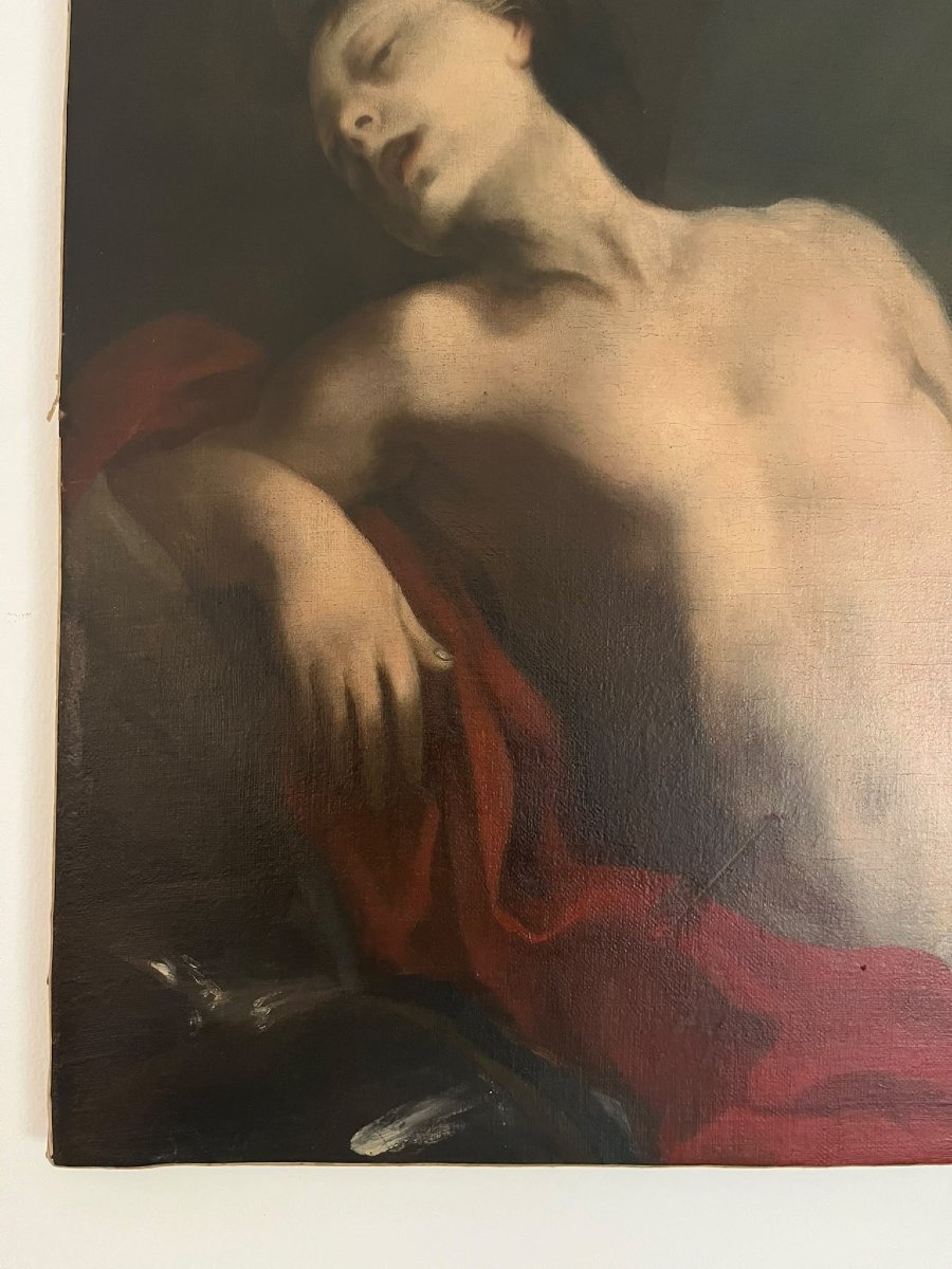 Olio su tela San Sebastiano del ’600 – Seguace del Carracci-photo-3