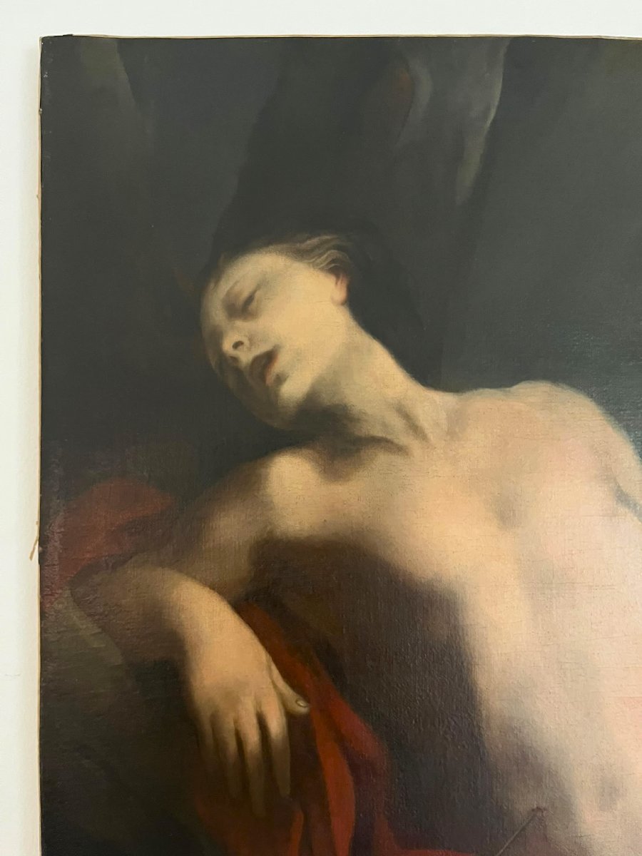 Olio su tela San Sebastiano del ’600 – Seguace del Carracci-photo-4