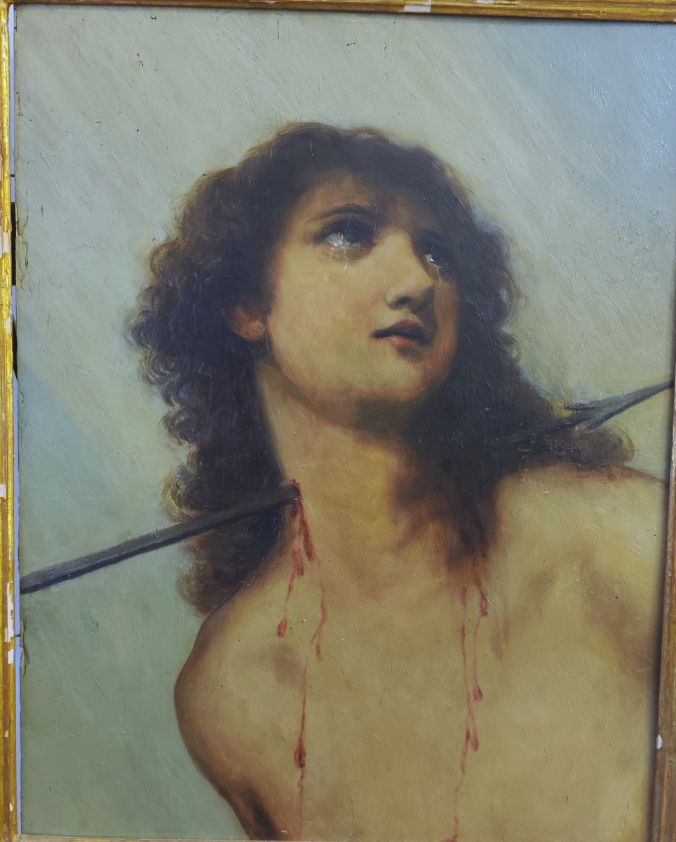 Olio su tavola lignea San Sebastiano ’900-photo-2