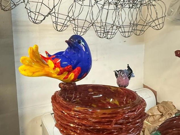 Coppia di lampadari Murano modello Ca’ Rezzonico 1960-photo-3