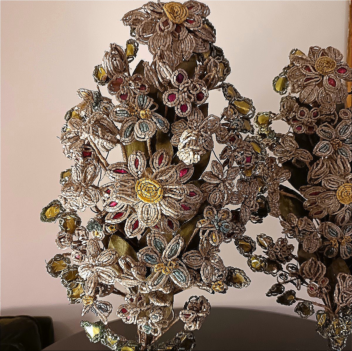 Coppia di palme XIII secolo con perline di Murano-photo-2