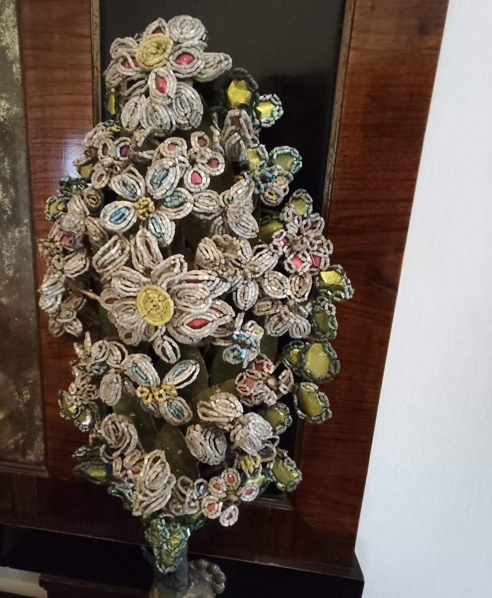 Coppia di palme XIII secolo con perline di Murano-photo-3