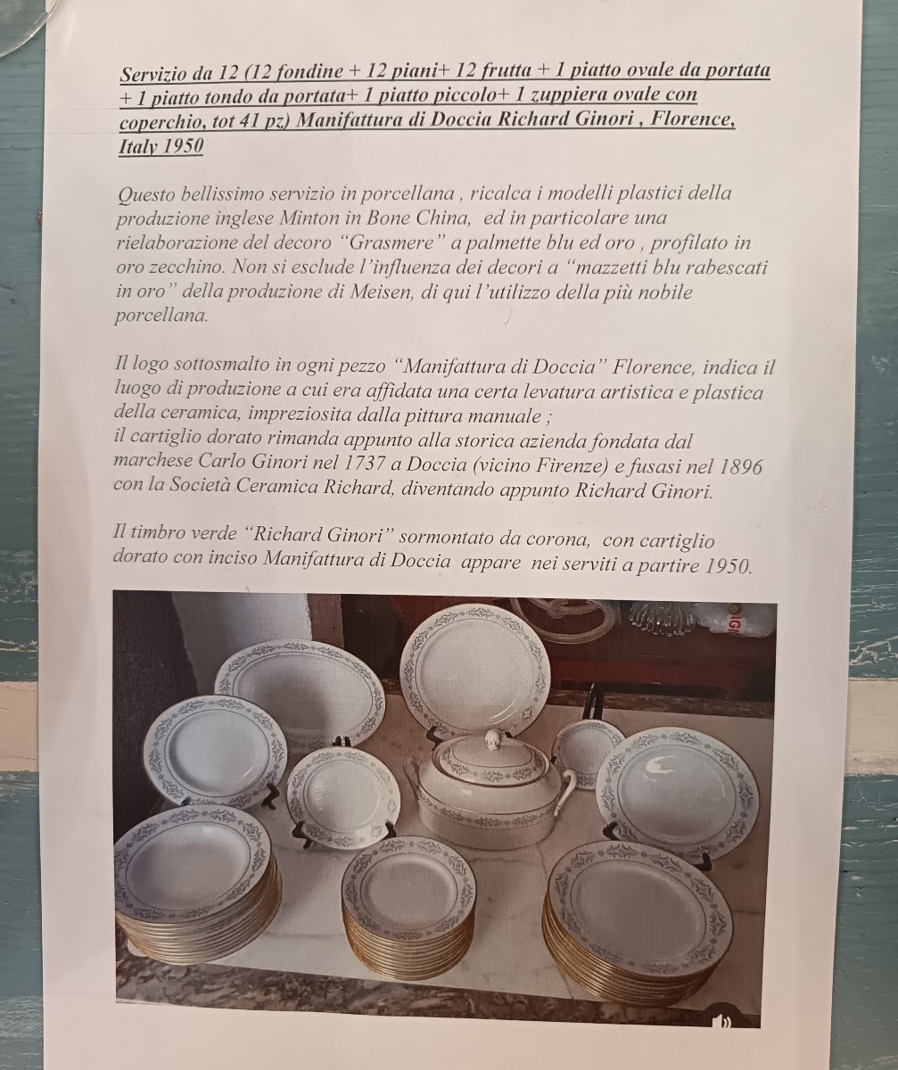 Servizio completo porcellana Ginori anni ’50 – Manifattura Doccia Firenze-photo-3
