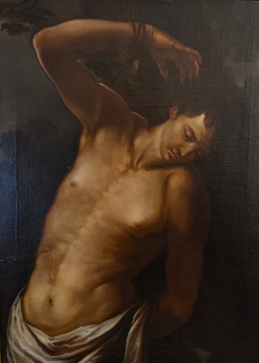 Olio su tela San Sebastiano del 600 – Att. Andrea Vaccaro-photo-3