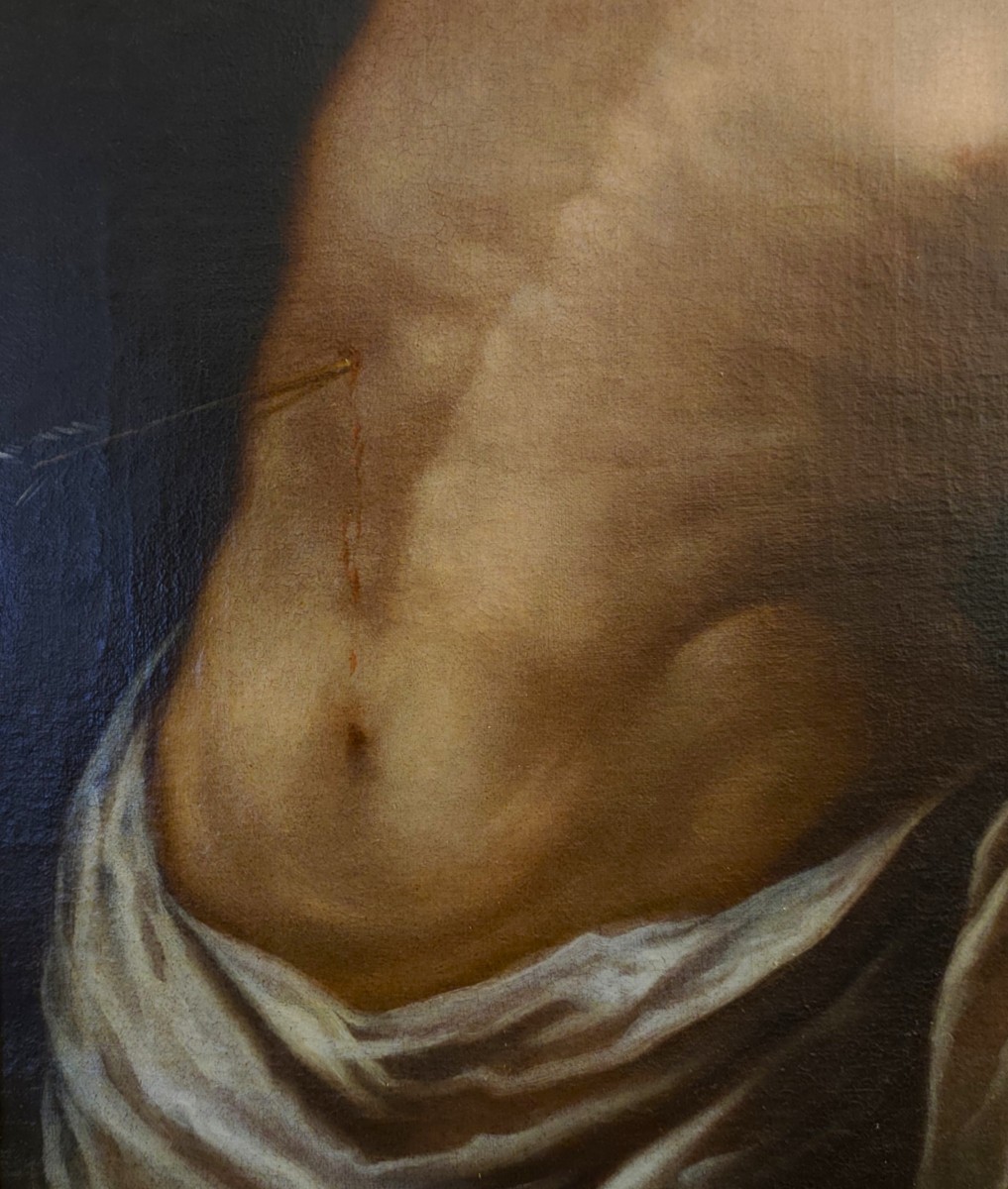 Olio su tela San Sebastiano del 600 – Att. Andrea Vaccaro-photo-1