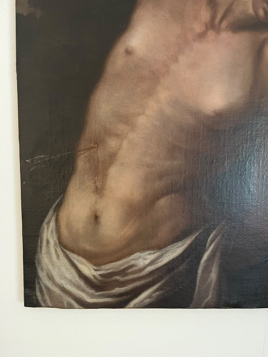 Olio su tela San Sebastiano del 600 – Att. Andrea Vaccaro-photo-5