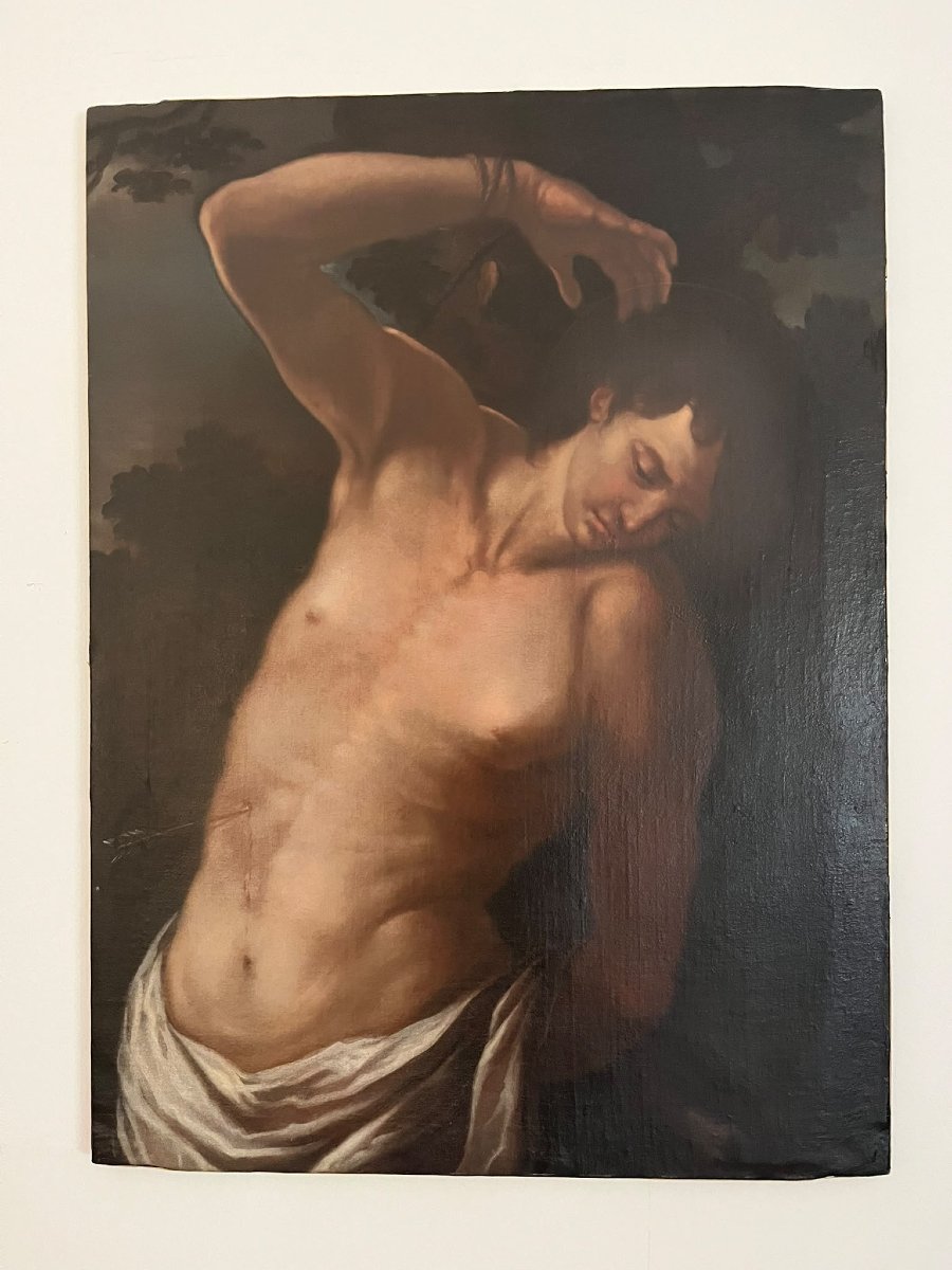 Olio su tela San Sebastiano del 600 – Att. Andrea Vaccaro