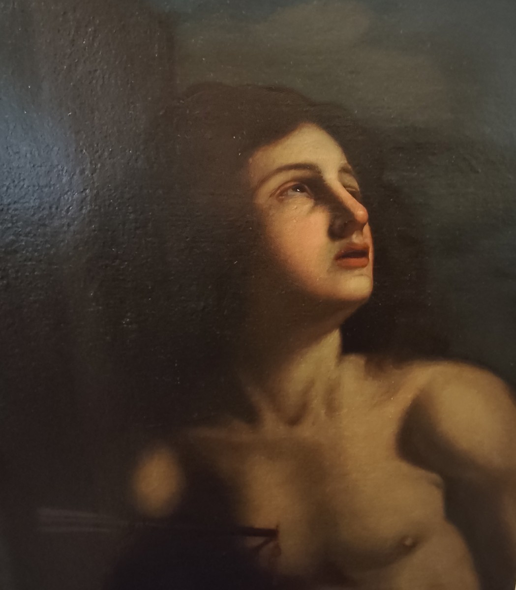 Olio su tela del 1600 – San Sebastiano, attribuito a Cesare Gennari (1637–1688)-photo-3