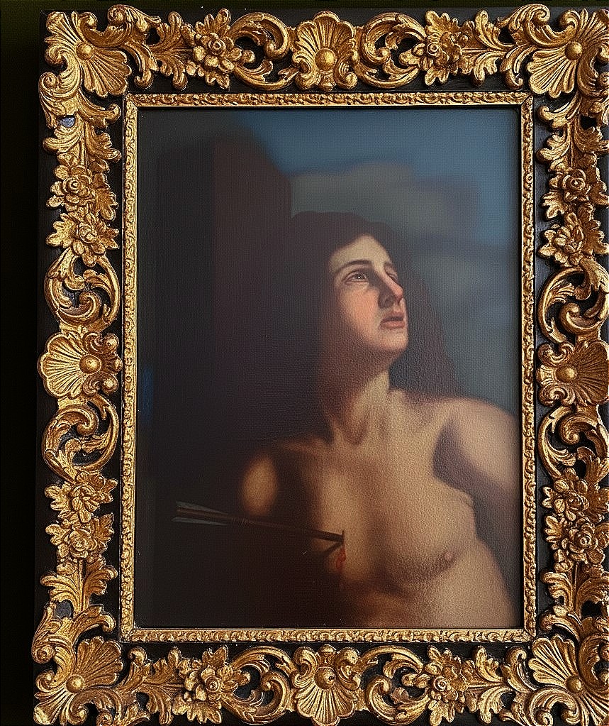 Olio su tela del 1600 – San Sebastiano, attribuito a Cesare Gennari (1637–1688)