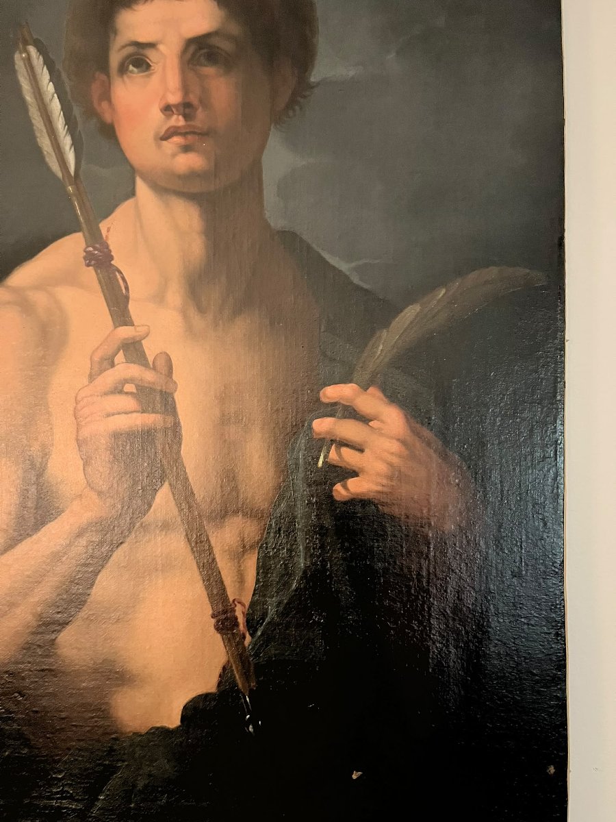 Olio su tela San Sebastiano primo ’700-photo-7