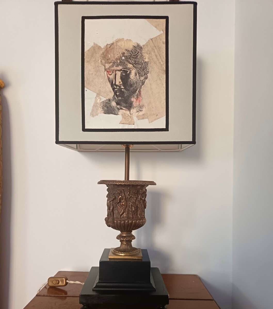 Coppia di paralumi in bronzo 1920 – Gran Tour-photo-2