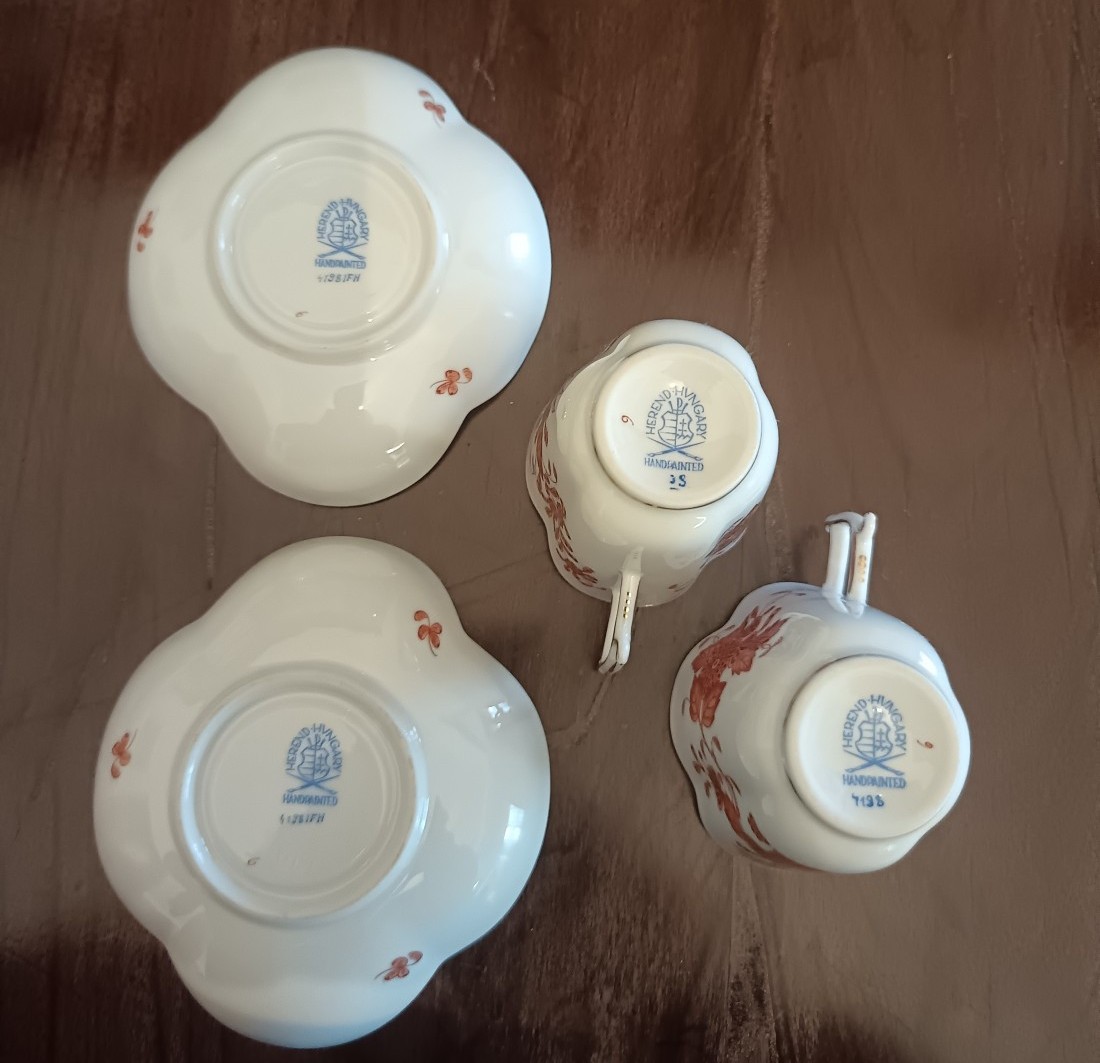 Servizio caffè Herend in porcellana, inizio XX secolo-photo-4