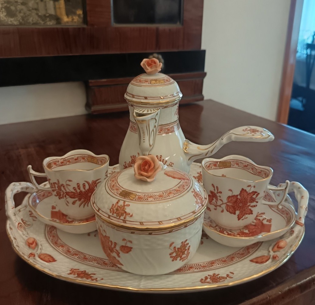 Servizio caffè Herend in porcellana, inizio XX secolo-photo-2